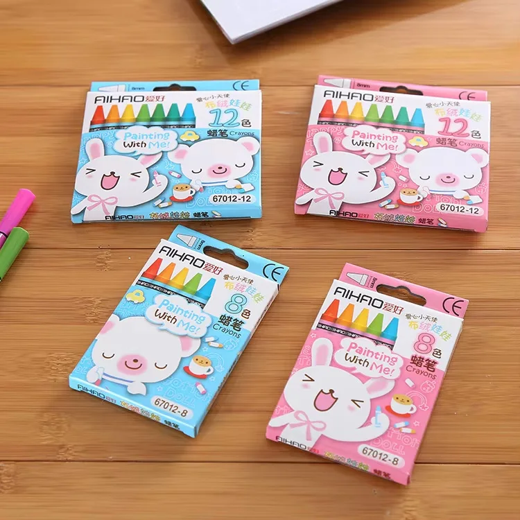 8/12/24 Warna Krayon Lilin Gambar Set Artis Cat Minyak Pastel Pensil untuk Anak Sekolah Sketsa Perlengkapan Siswa Hadiah Alat Tulis