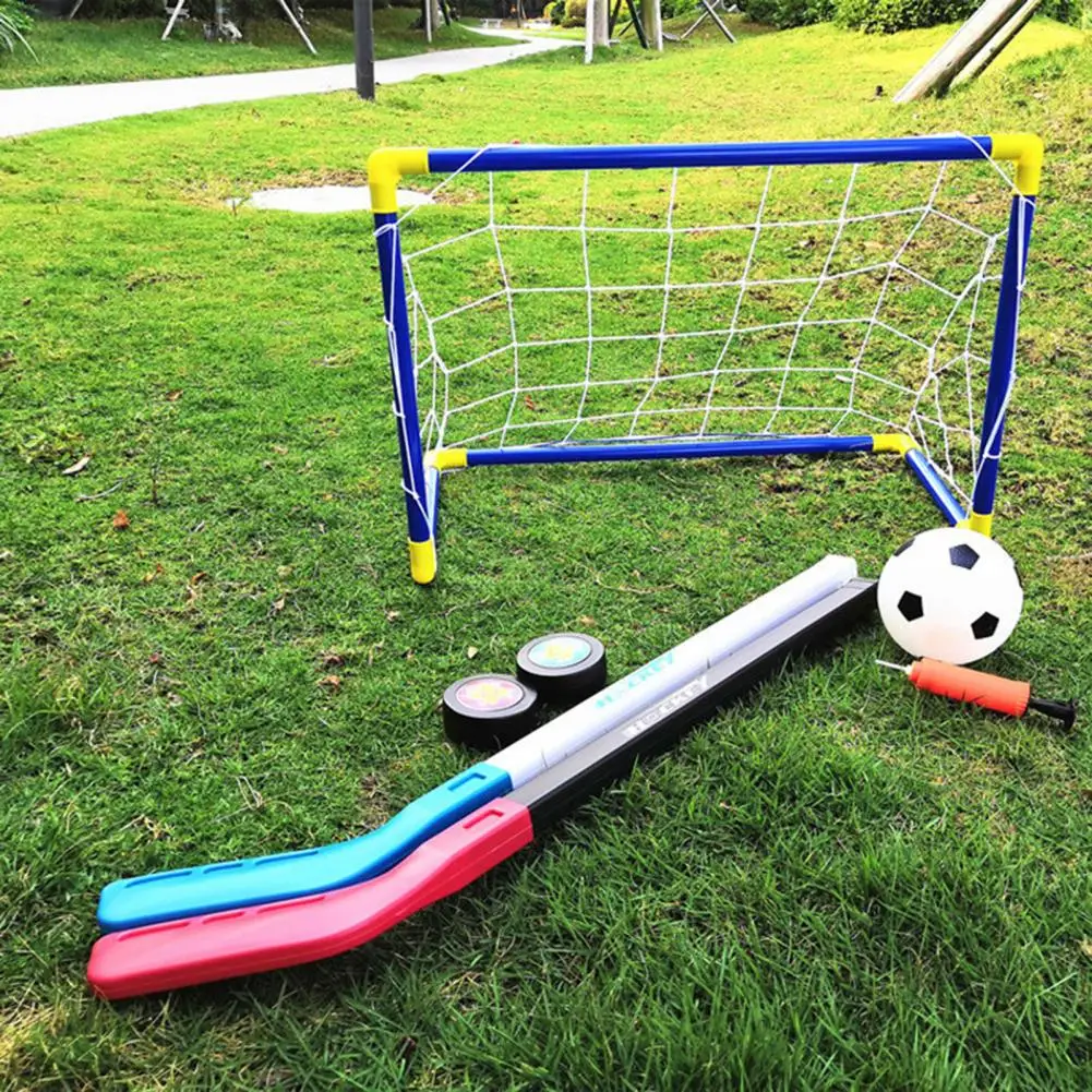 

Football Goal Kit Kids Soccer Goal Land Soccer Hockey Set Games Toy Hockey Games Kids Adults Outdoor Indoor Football Play Kit