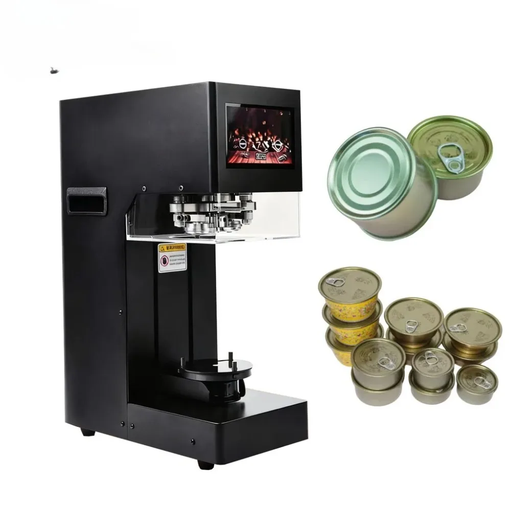 Upgraded Aluminum Can Intelligent Sealing Machine Semi-Automatic Electric No Need Replace Cup Holder Versatile Can Sealing Use