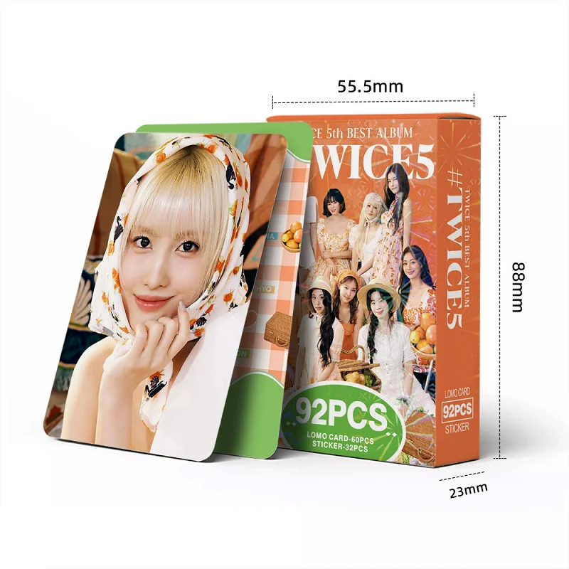 مجموعة بطاقات LOMO بالليزر من مجموعة Girl Group TWICE اليابانية - بطاقات صور على الوجهين مع ملصقات إضافية #3