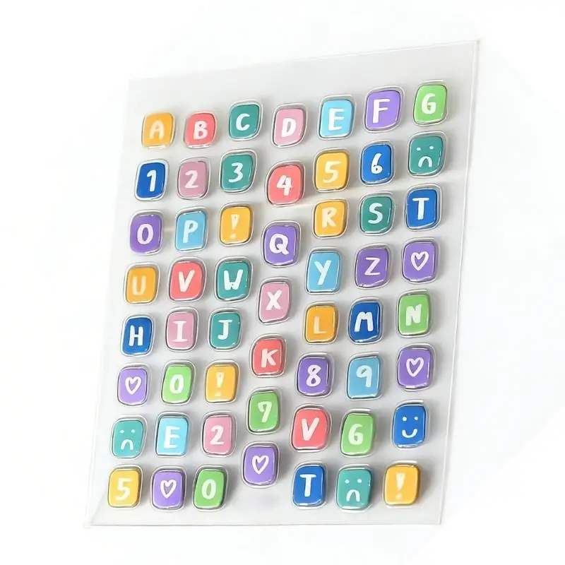 Bunte Tastaturaufkleber mit 26 Buchstaben und Zahlen zur einfachen Tastenidentifikation auf Standardtastaturen – Detail 8