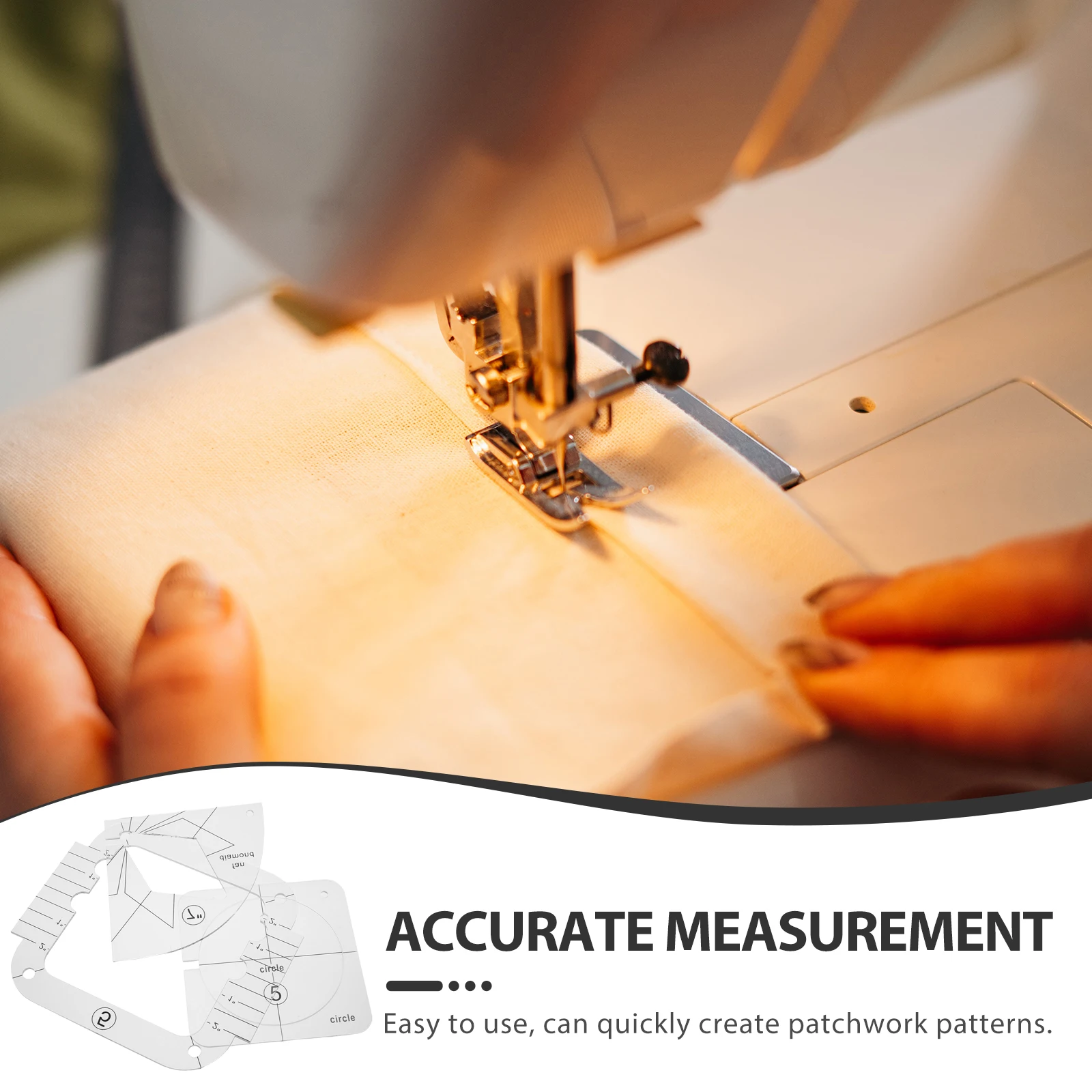 3Pcs Acrylic Sewing Patchwork Ruler DIY Quilting Template Set Non-Slip Quilting Accessories Sewing Guide Tools