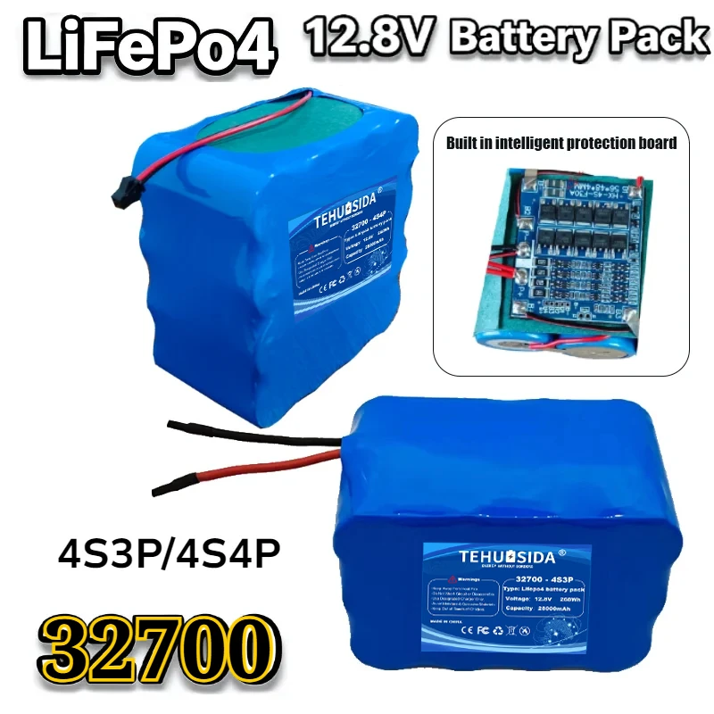 12.8V21Ah/28Ah4S3P-4S4P32700 Lifepo4 Battery Pack with BMS Suitable for Electric Boat Toy Car Uninterruptible Power Supply