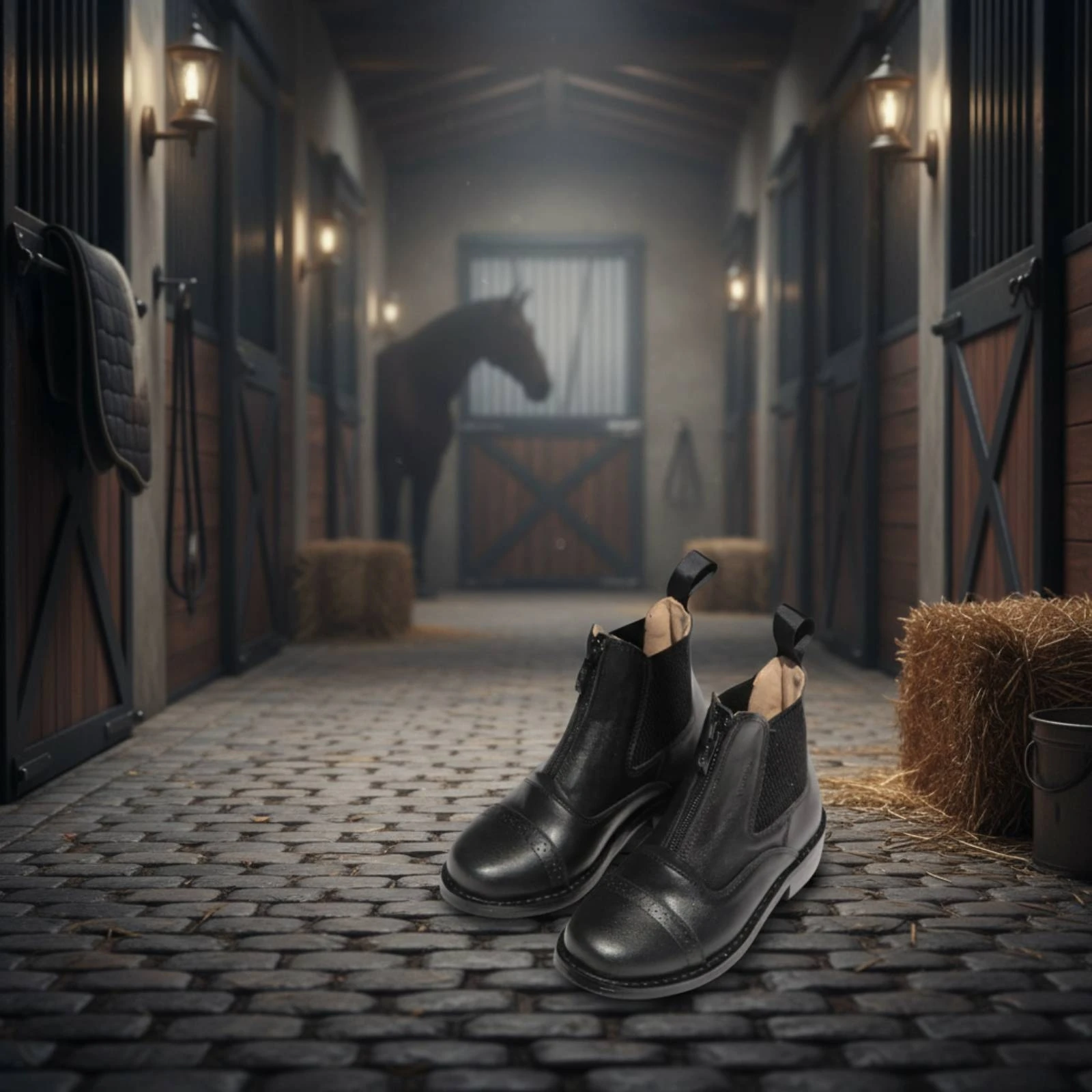 Short Horse Riding Boots Non-Slip Paddock Boots Zippered Equestrian Booties Easy Care Outdoor Footwear Moisture Wicking