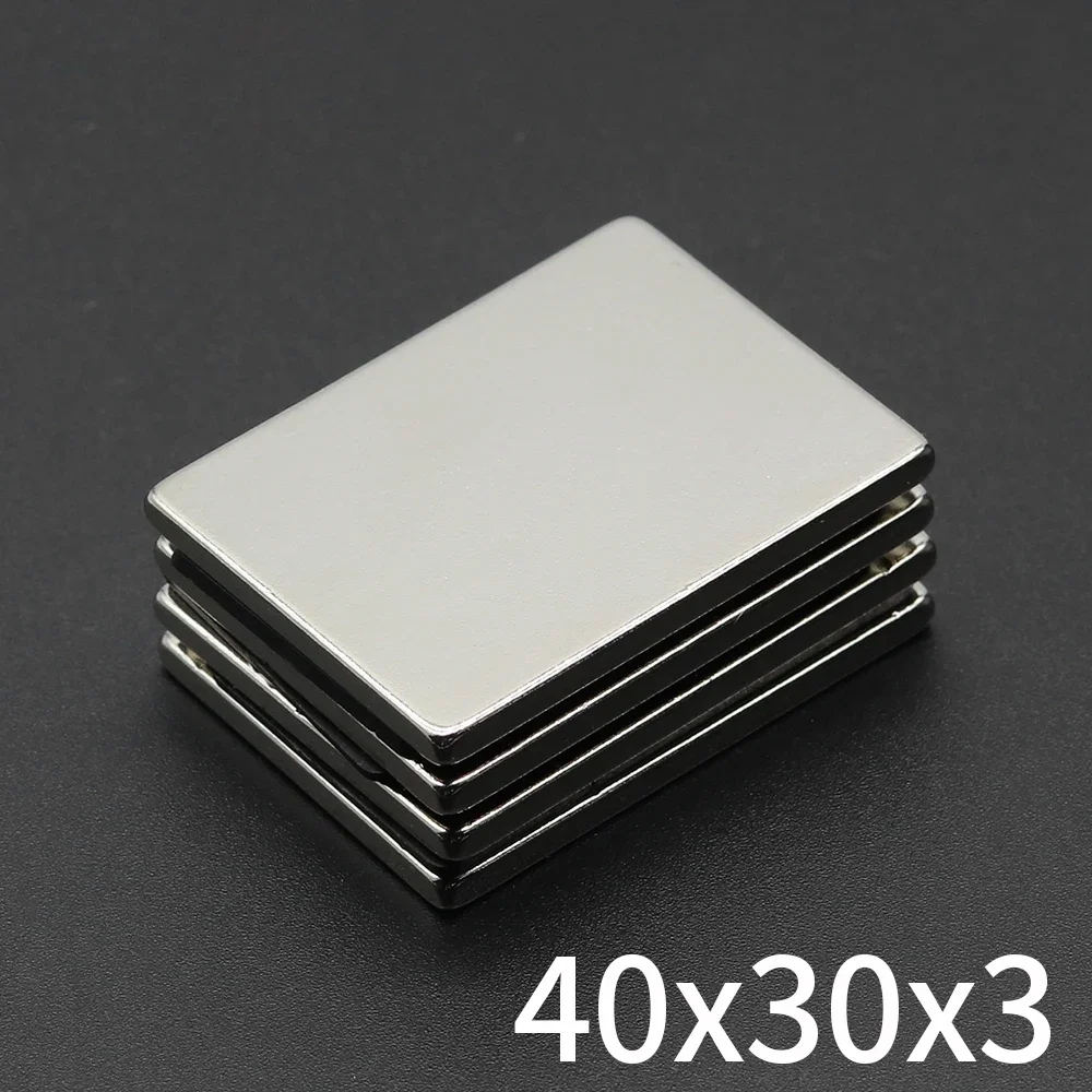

Блок 40X30X3MM, сверхсильный магнит, мощные неодимовые магниты N35 NdfeB, постоянный магнитный магнит, магнит на холодильник