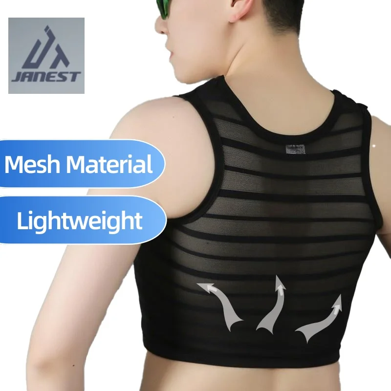 Front Bandage Chest Binder Front Zipper Breast Binder Tomboy  Super Flat Breathable FTM Vest Trans Binder