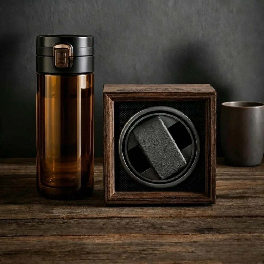 USB Power Automatic Watch Winder Mute Motor Fully Automatic Rotating Watch Box Wooden Case Single Position
