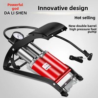 Portable Foot Operated High Pressure Car And Bicycle Inflator Pump New Model Powerful God Direct Supply from Home
