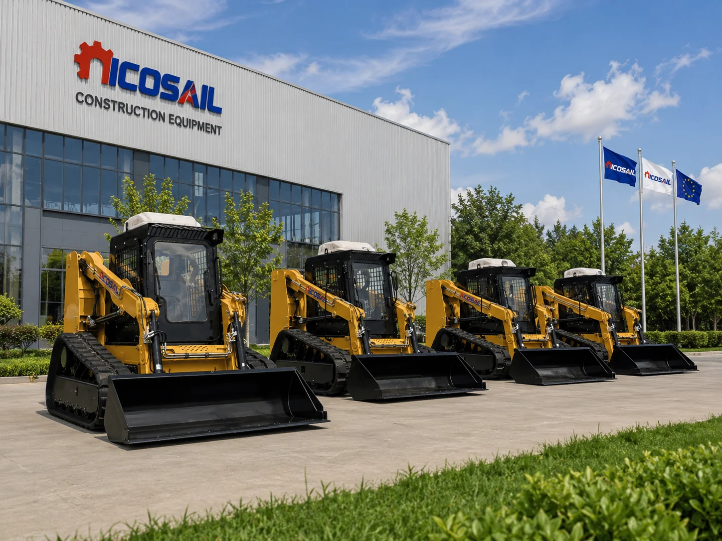 CE Approved Large Skid Loader Euro 5 Engine Compact Hydraulic Loader with Custom Configuration