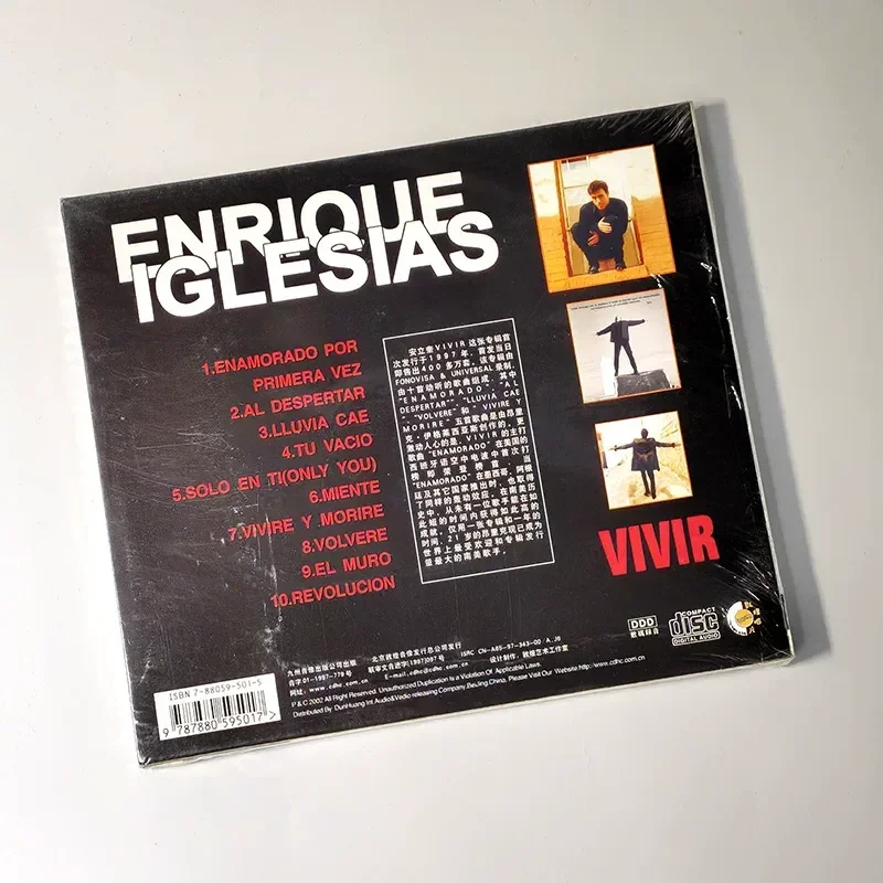 Genuine Enrique Iglesias Alive VIVIR CD for European American Latin Love Songs Spanish Album