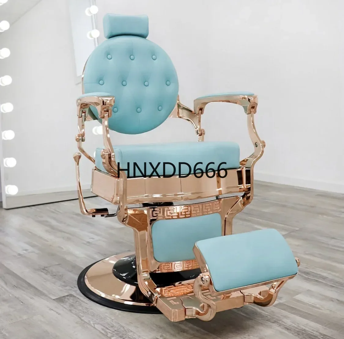 rose  gold antique barber chair direct sale;Wholesale hair salon beauty furniture;Luxury salon chairs for barbershop
