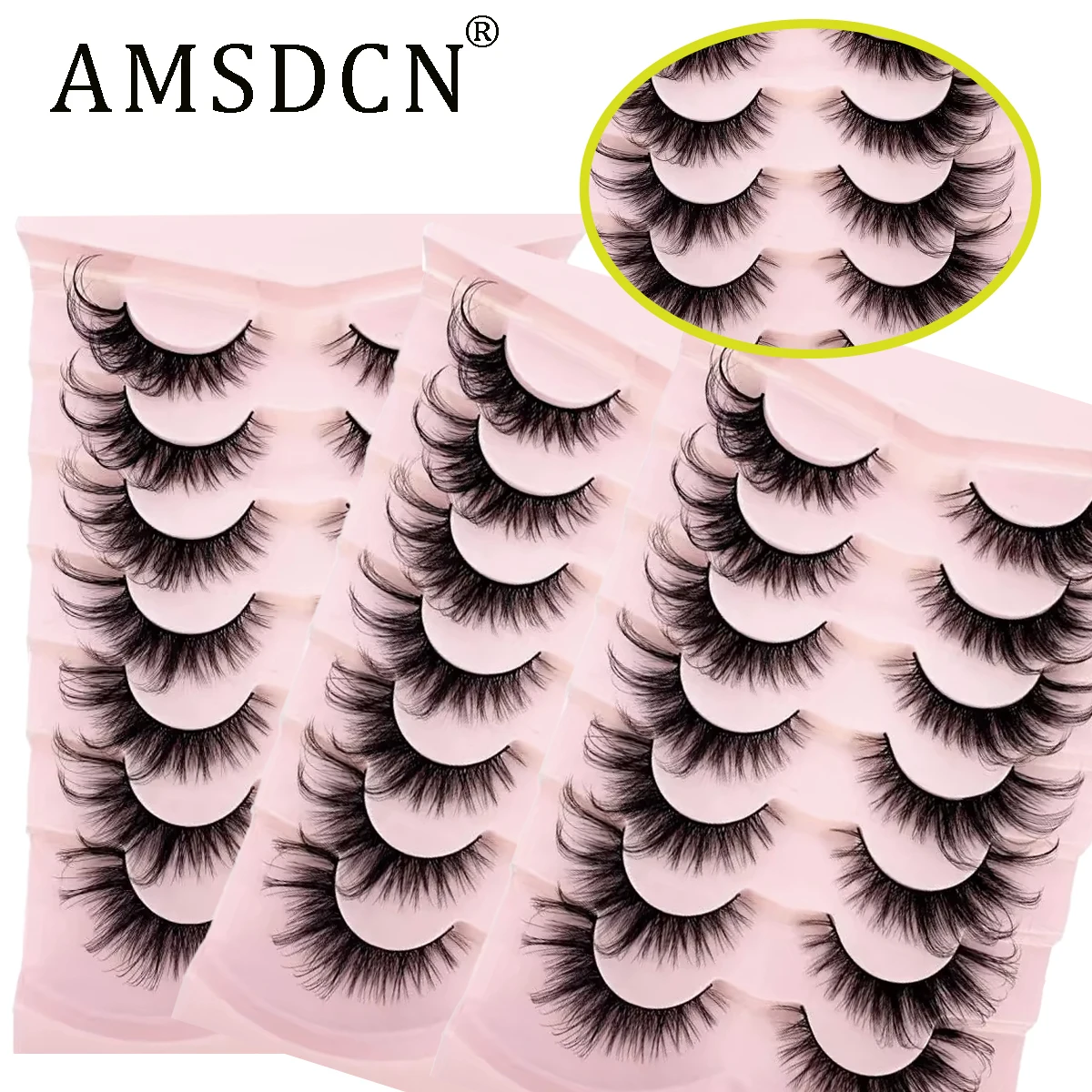 AMSDCN 5D ふわふわボリュームまつげソフトアイキャッ - Eyelash Extension Volume Cat Eye のレビューと価格