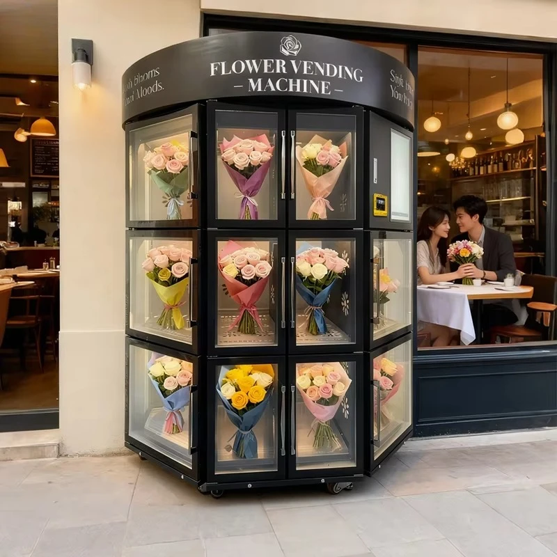 Customized Intelligent Cooling Flower Vending Machine for Outdoor Use CE Certified with Your Logo
