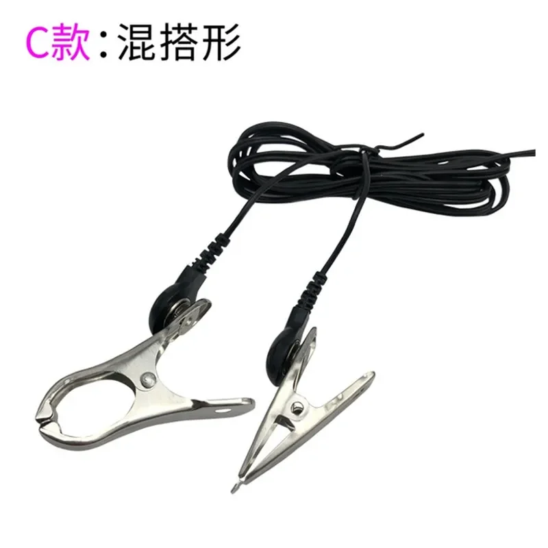 Accessory Electric Shock Nipple Clamps Physical Therapy Labia Clip Masturbation Pulse Full Body Massager Sex Toys Breast Clips