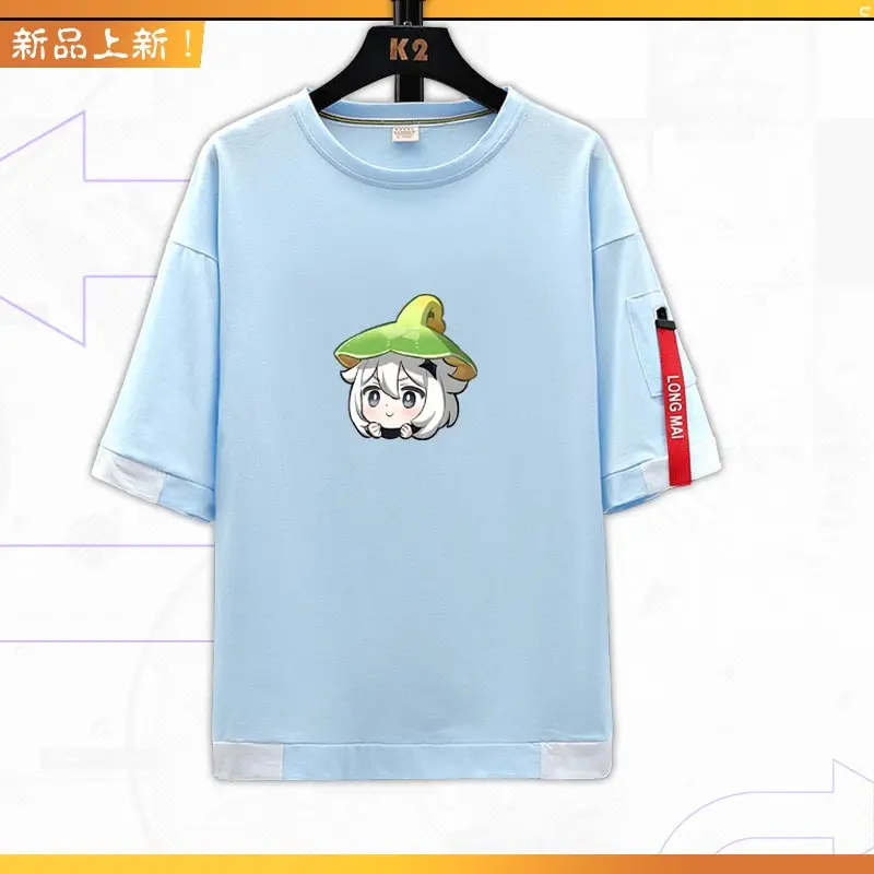 Neues Spiel Genshin Impact Paimon T-Shirt Frauen Kawaii Tops klassische Spiele Charakter Grafik druck Tops Cartoon Streetwear T-Shirt