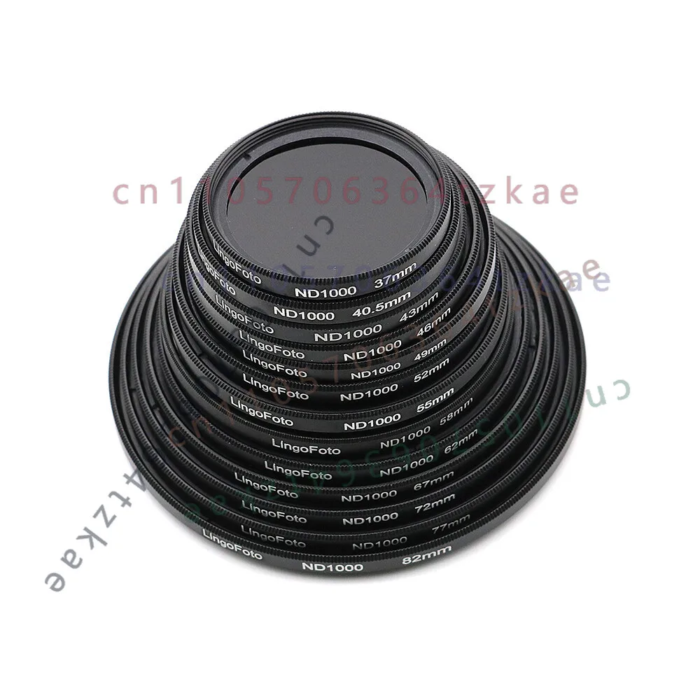 ND1000 Neutral Density Lens Filter, 37mm 43mm 46mm 49mm55mm58mm 62mm 67mm 72mm 77mm 82mm ND Filter for Long Exposure Photography