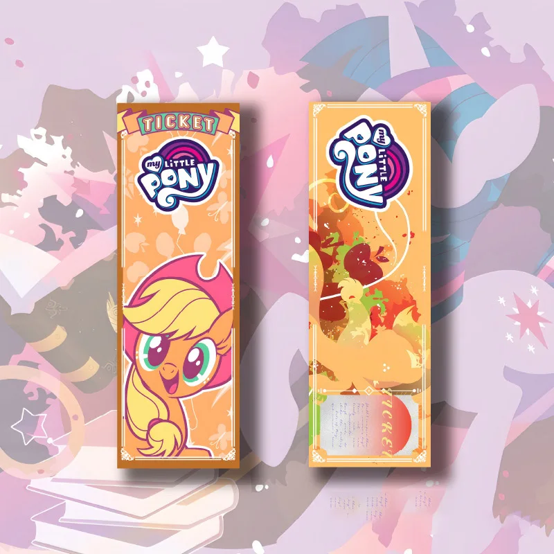 New Kawaii My Little Pony Postcard Fluttershy Pinkie Pie Rainbow Dash Cartoon Anime Bookmark Double-Sided Greeting Card Gift Toy