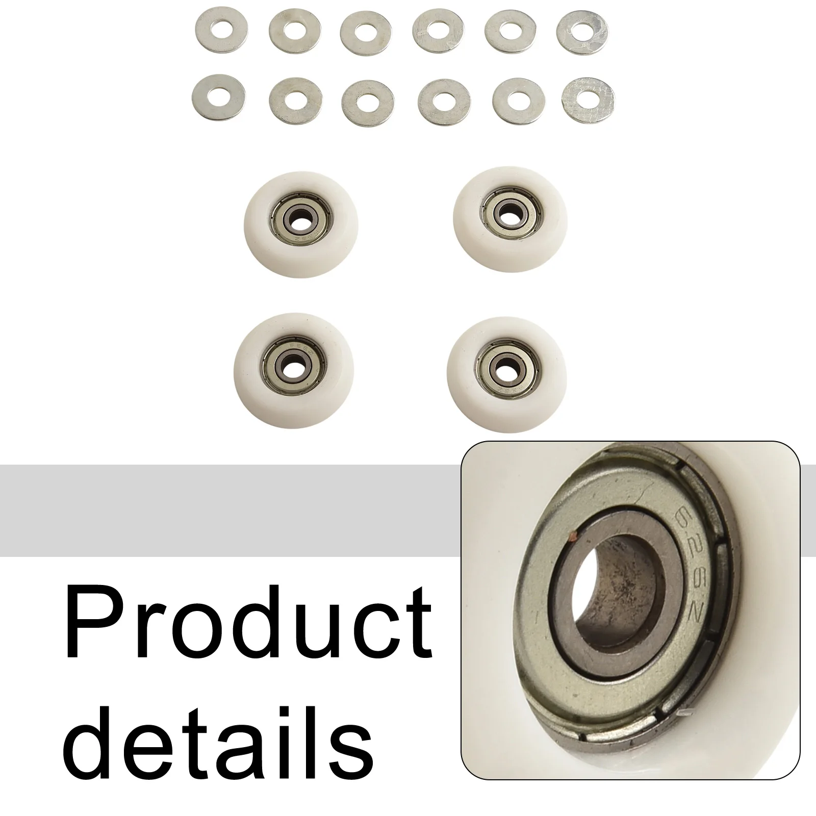 Pack of Four High Performance Exercise Roller Wheels Compatible with Select Fitness Machines Including Model Series