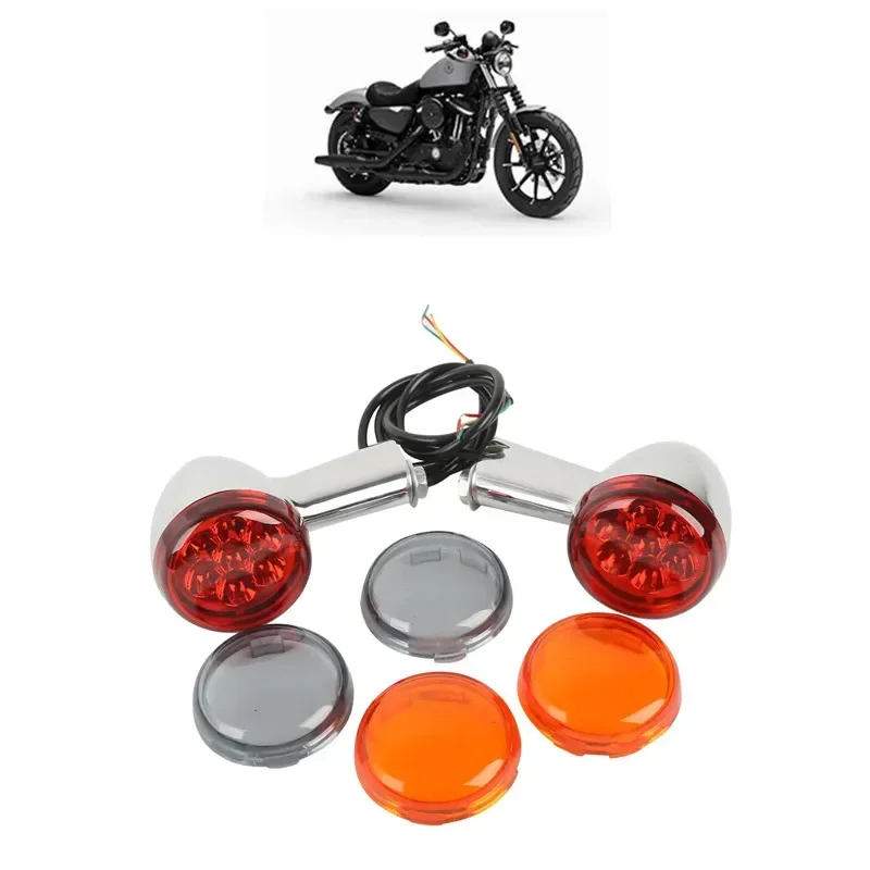 

Задний янтарный светодиодный указатель поворота для Harley Sportster 883 Iron XL1200 48 Roadster Custom Super Low 1992-2023