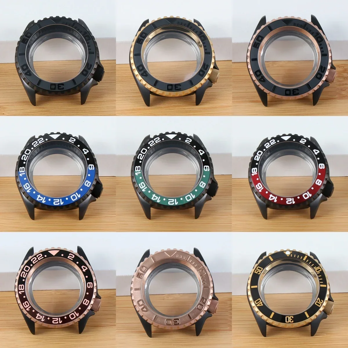 Koperta NH35 41MM etui na zegarek do mechanizmu Seiko NH35A/NH36A z ceramiczną ramką szkiełko szafirowe do zegarków Seiko skx007 009