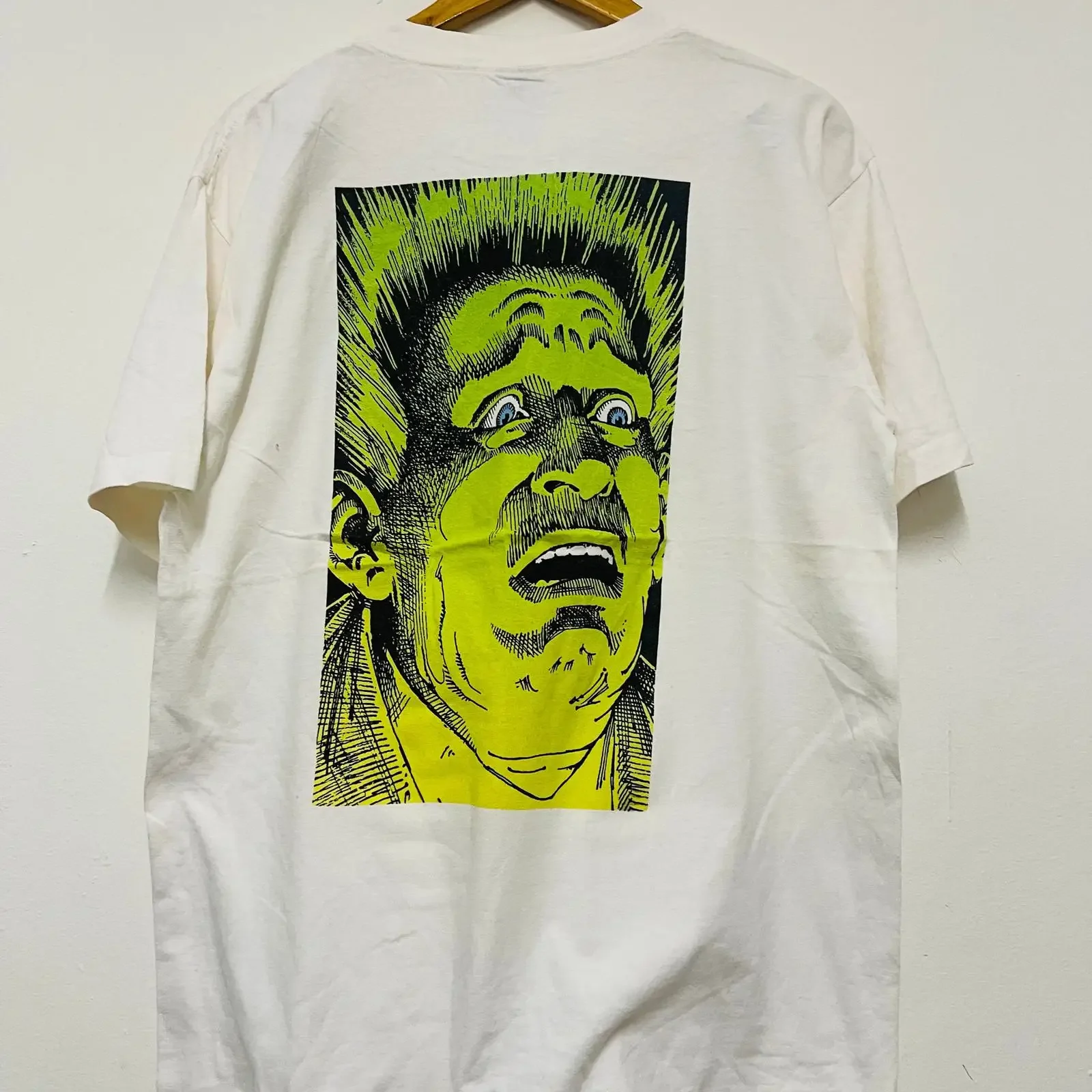 Vintage 90er Cal Surf T-Shirt Skate Shop Skateboarding Street Fashion Streetwear Weiß XL Vintage Washed Bequem Stilvoll