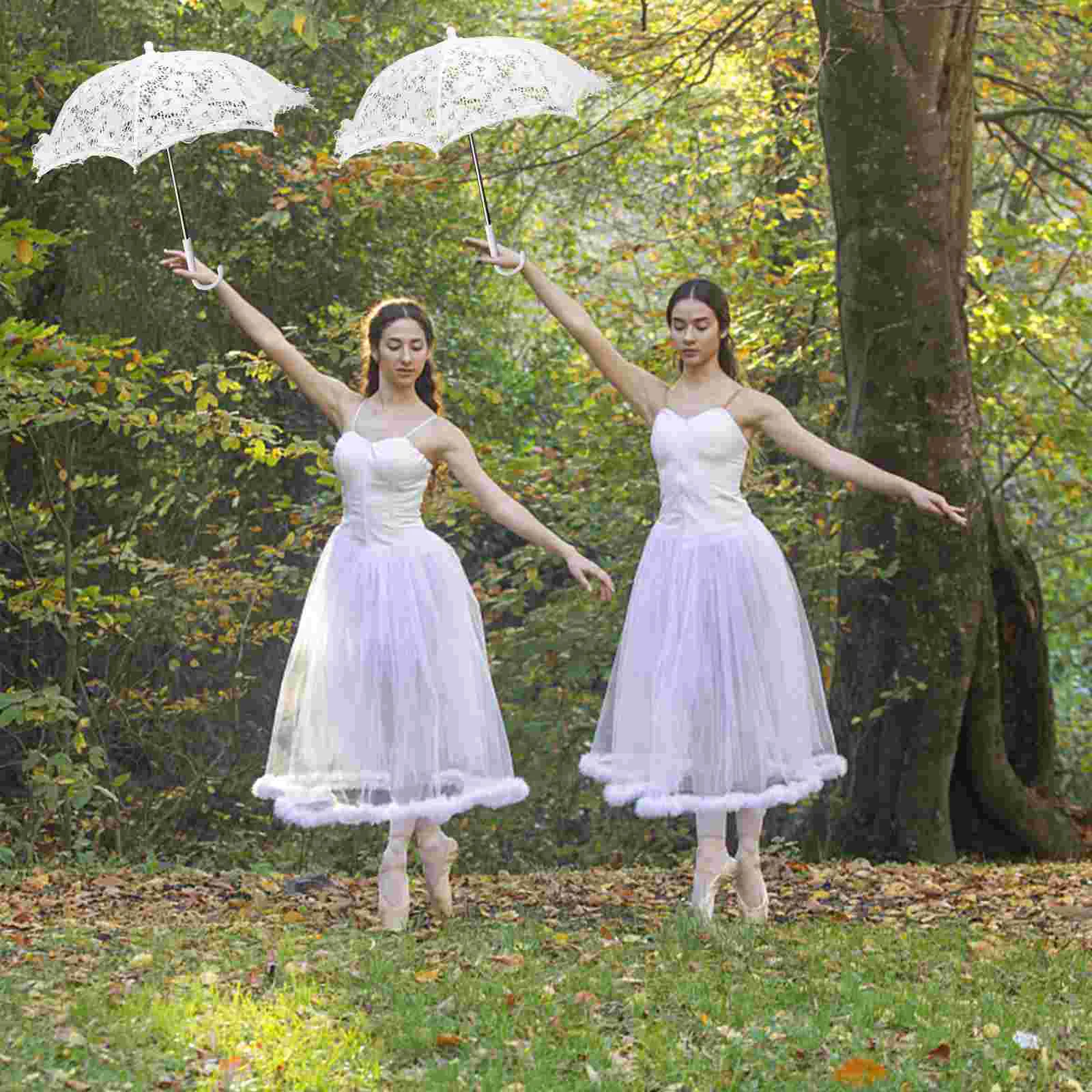 Kids Clothes Prop Umbrella Lace Elegant Craft Decorative Transparent Costume Photography Room Bride