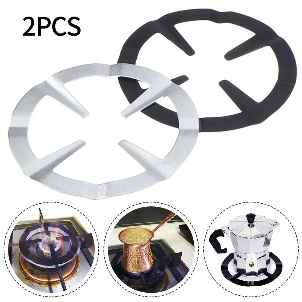 Gas Rack Coffee Stand Coffeeware Accessories Cooker Espresso Heat Diffuser Holder Moka Pot Stainless Steel 2pcs