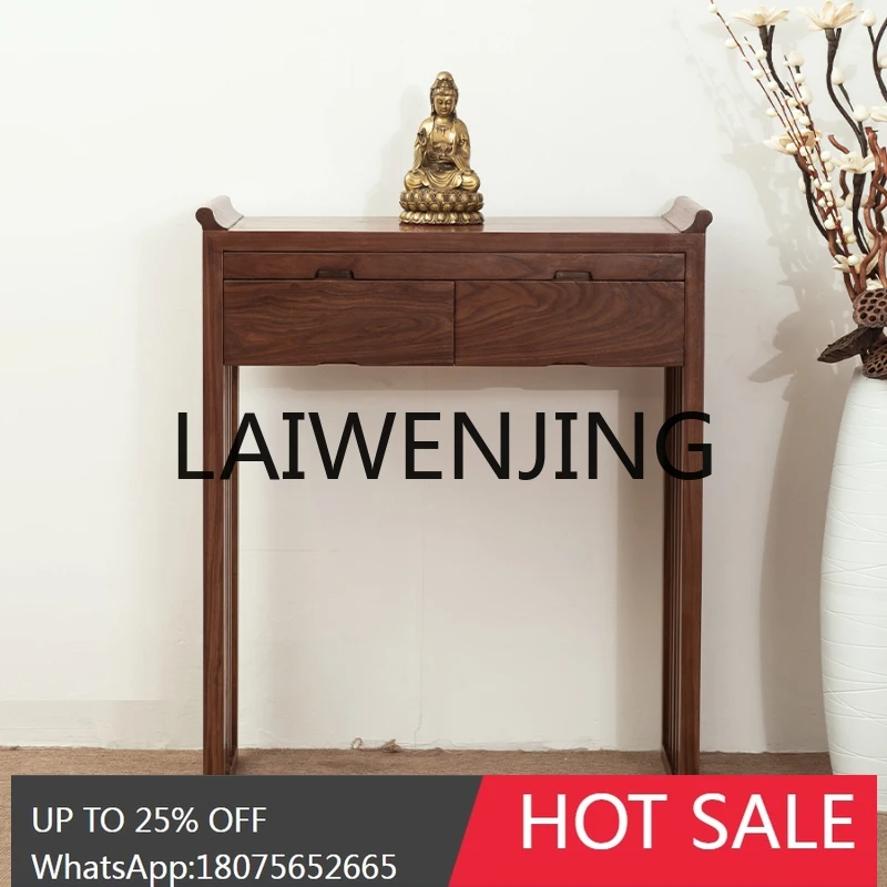 LYY  Solid Wood New Chinese Style Altar Incense Burner Table Buddha Shrine Tribute Table Bye-Bye Cabinet Buddha Cabinet Altar