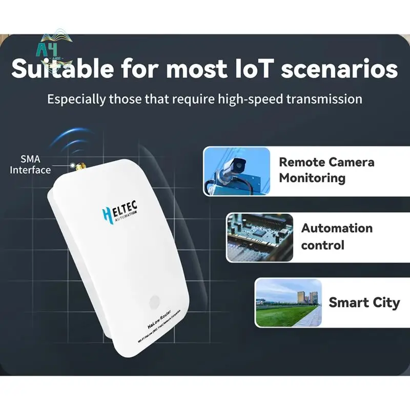 A40Z-H ELTEC AUTOMATION Wi-Fi Halow HT-H7608 IEEE 802.11Ah Dual-Band Gateway Wi-Fi Extender 3Km Long Distance Gateway US Plug