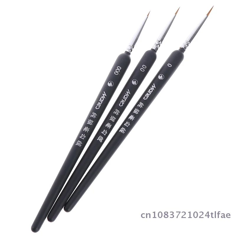 3 قطع 0/ 00/ 000 فرشاة طلاء احترافية لشعر الذئب للوازم الفنية #5