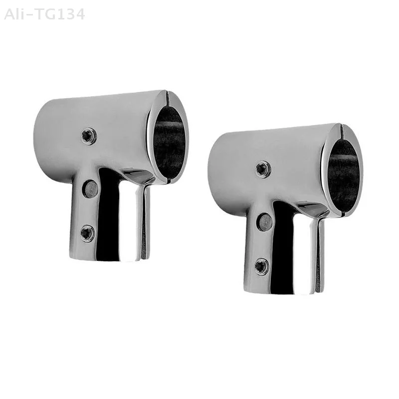 T de aço inoxidável 316 marinho 22mm/25mm de diâmetro interno 90 graus resistente à corrosão encaixe de trilho de mão para barco