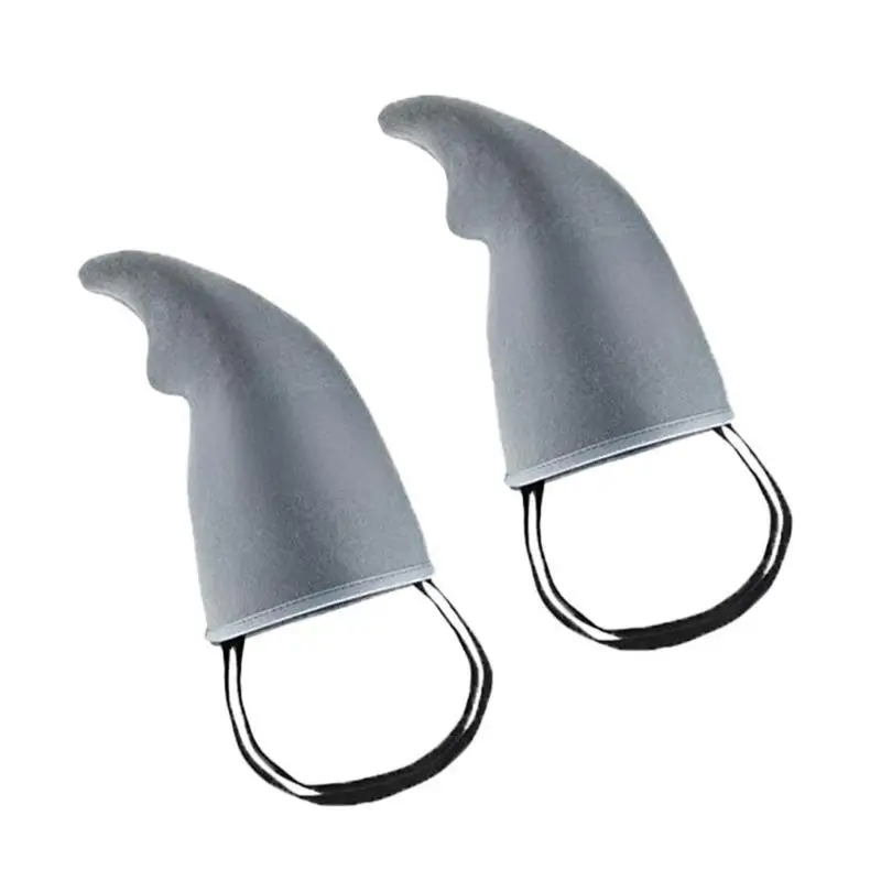 652F 2Pcs Shark Fin Costume Gray Shark Costume Accessories Shark Play Costume with Elastic Strap for Halloween Performances