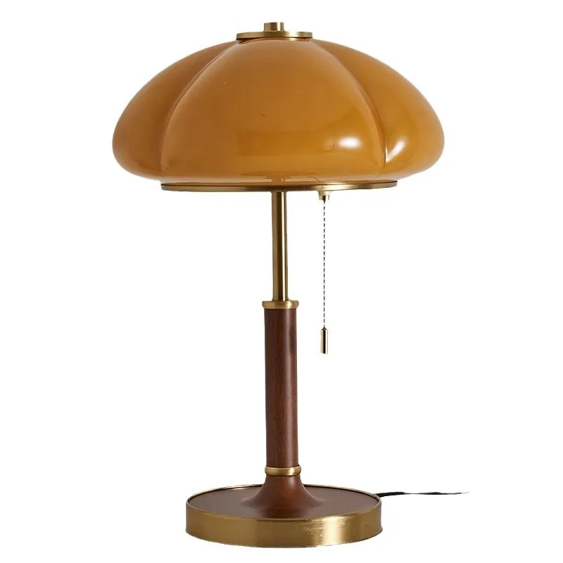 

Medieval glass creative three-color desk lamp B & B hotel living room bedroom bedside decorative desk lamp