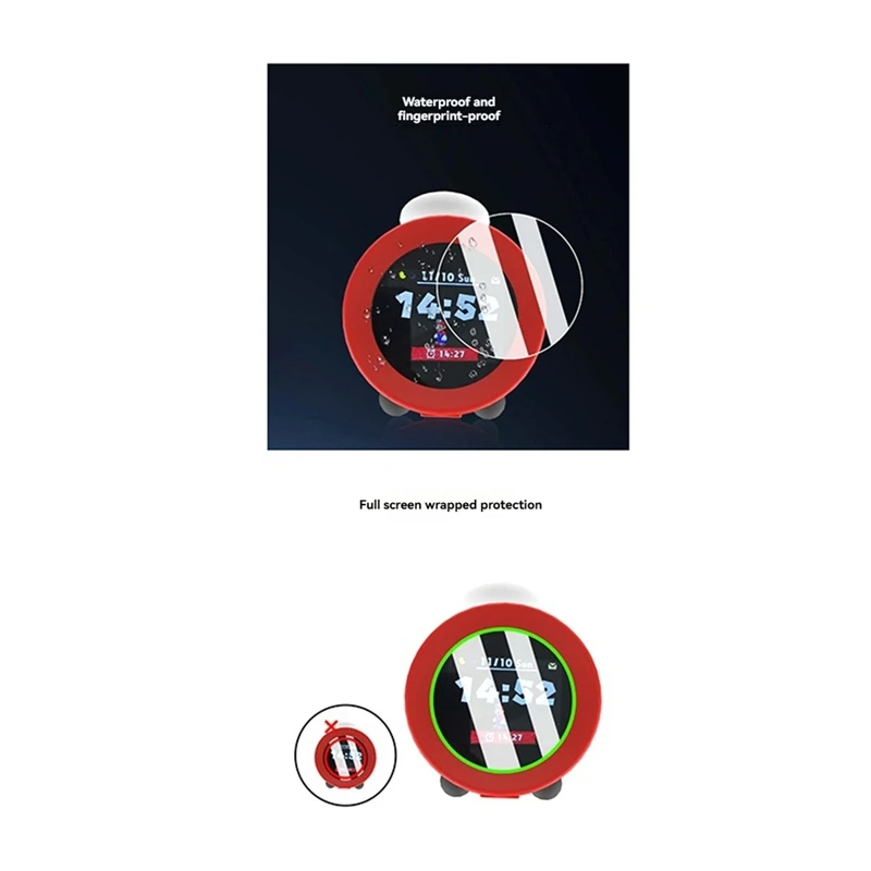 2 шт. Защитная пленка для экрана для звуковых часов Nintendo, аксессуары для будильника, защитная пленка, гибкая, против пузырьков, HD, прозрачная