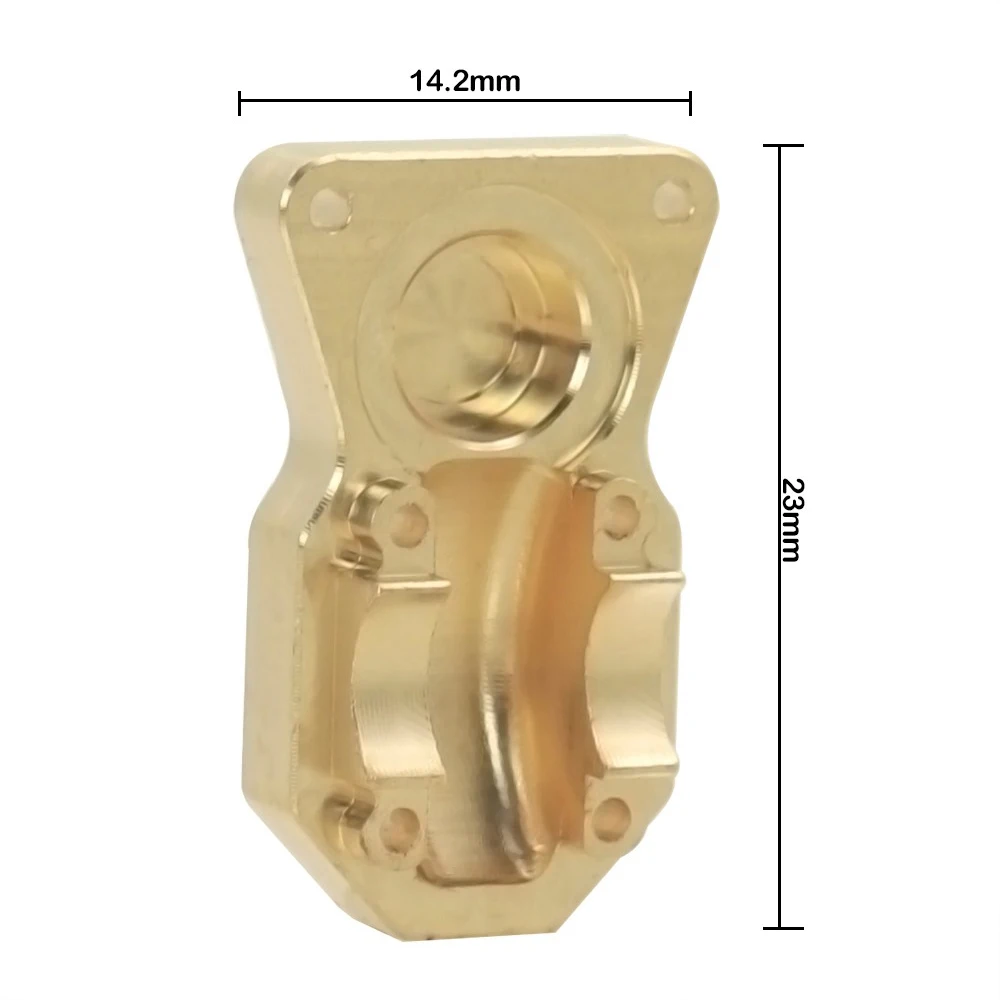 Brass Diff Cover Front Rear Heavy Duty Differential Axle Cover for Axial SCX24 90081 1/24 RC Crawler Car Parts