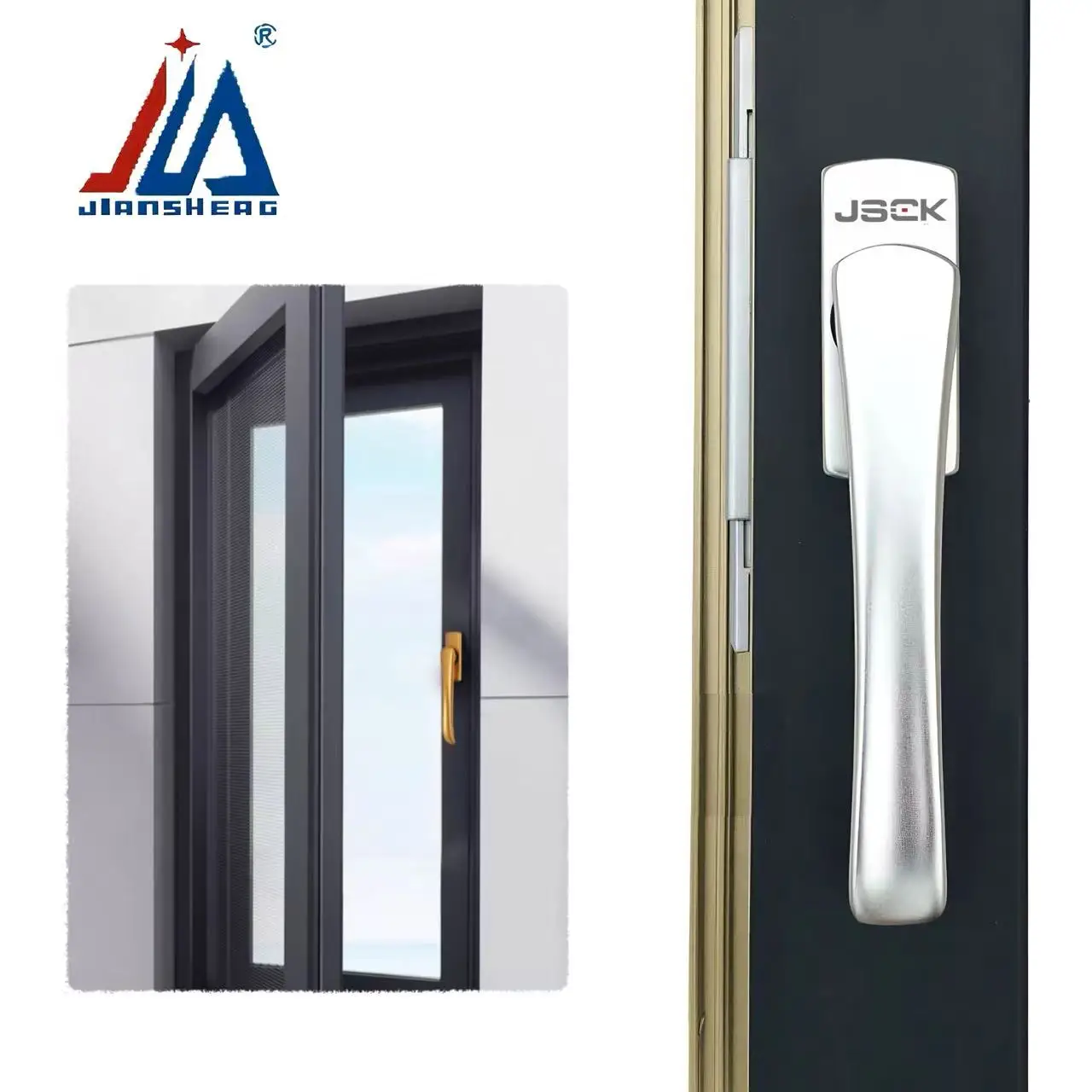 

Ультратонкая квадратная ручка шпинделя с плоским шатуном для экрана от насекомых и окон с терморазрывом — легкая работа с рукояткой