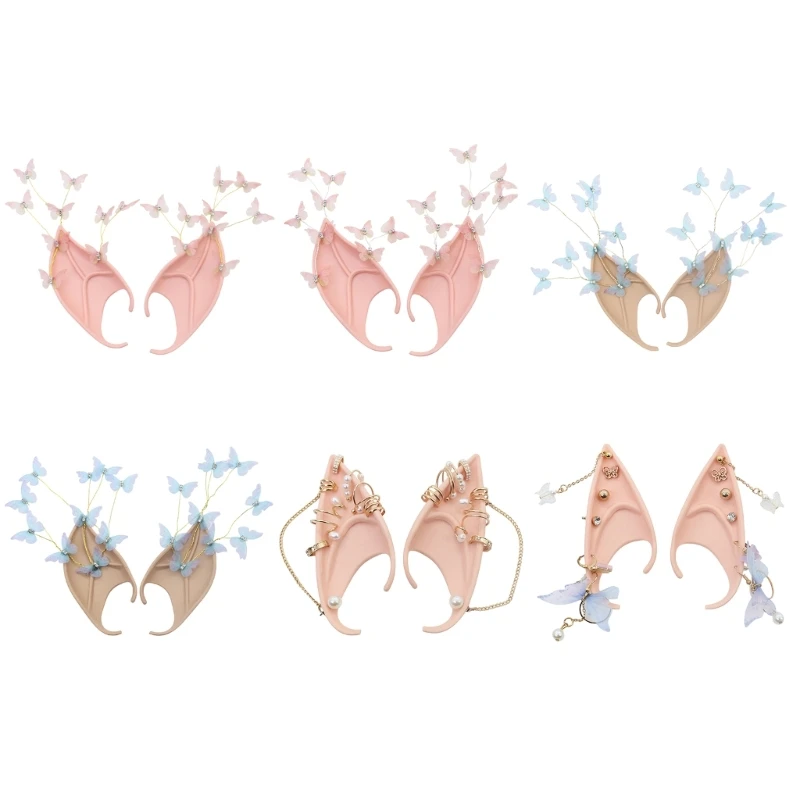 

Elves Ears with Butterfly Fairys Ears Pointed Ears Cosplay Ears Elven Ears Alien Ears for Halloween Party