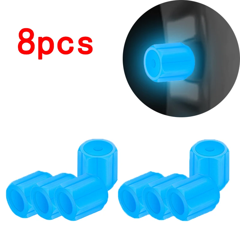 Leuchtende Reifenventilkappen, 6 Farben, Auto, Motorrad, leuchtende Ventildeckel, Autoreifen, Radnabe, Styling-Werkzeug, Autozubehör, 4/8/20 Stück