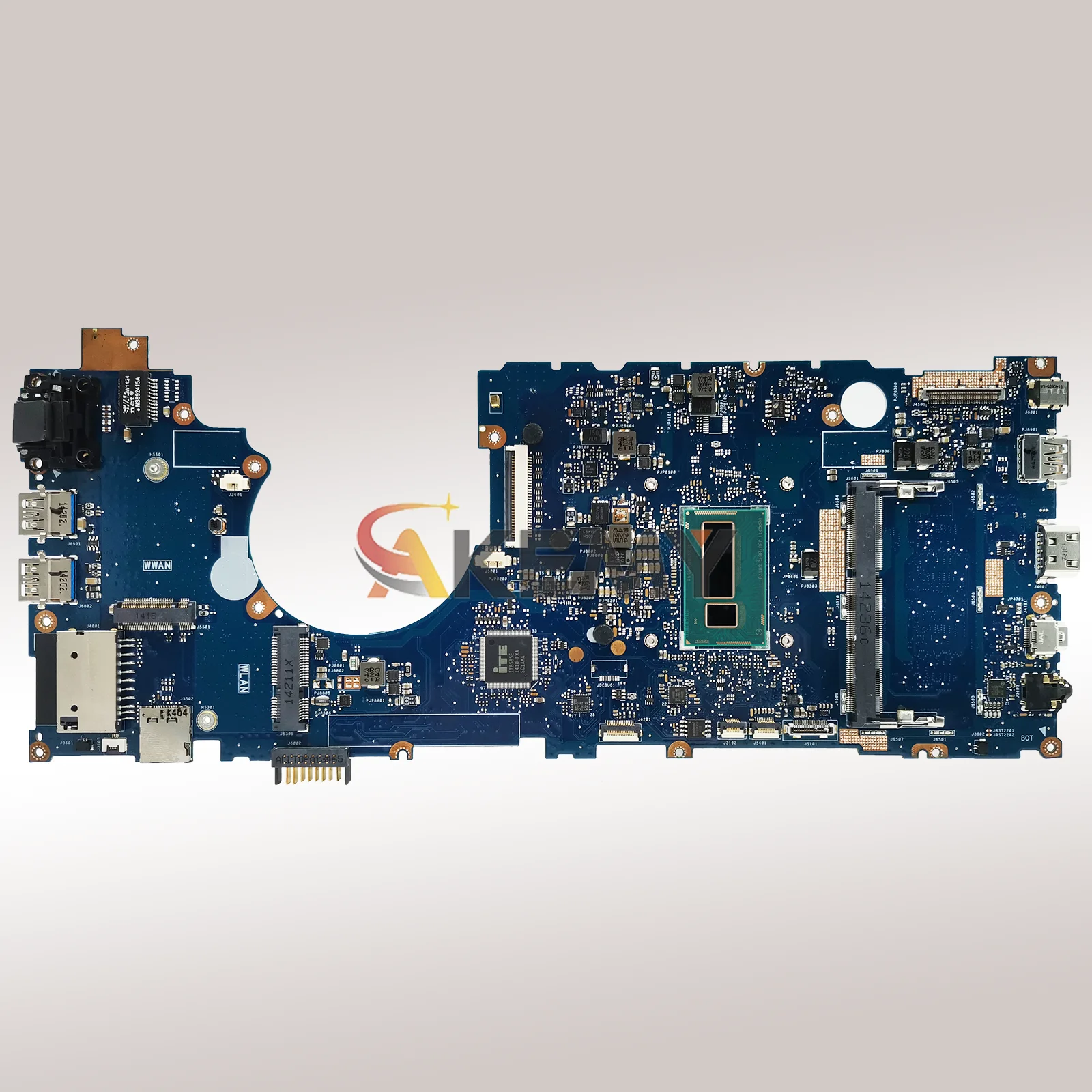 BU201LA Motherboard Laptop untuk ASUS ExpertBook BU201L BU201LA Mainboard Notebook dengan I3 I5 I7 CPU 100% Tes OK Pengiriman Cepat