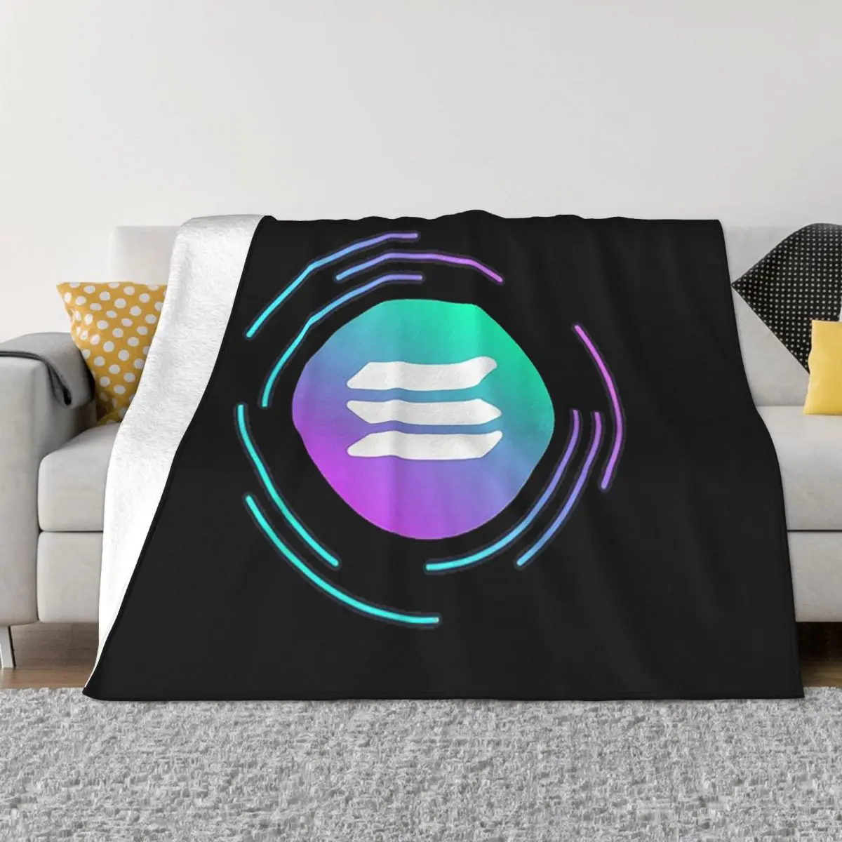 

Solana Cryptocurrency - Solana SOL Blankets Soft Warm Flannel Throw Blanket Plush for Bed Living room Picnic Travel Home Sofa