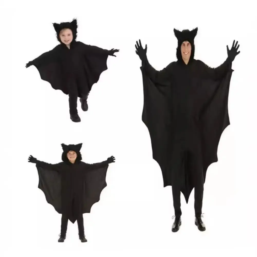 

Cool Multipurpose Bat Reaper Cloak Nightclub Bar Dress Cosplay Costume Halloween Kids Cape Props Long Witches Robes Wizard