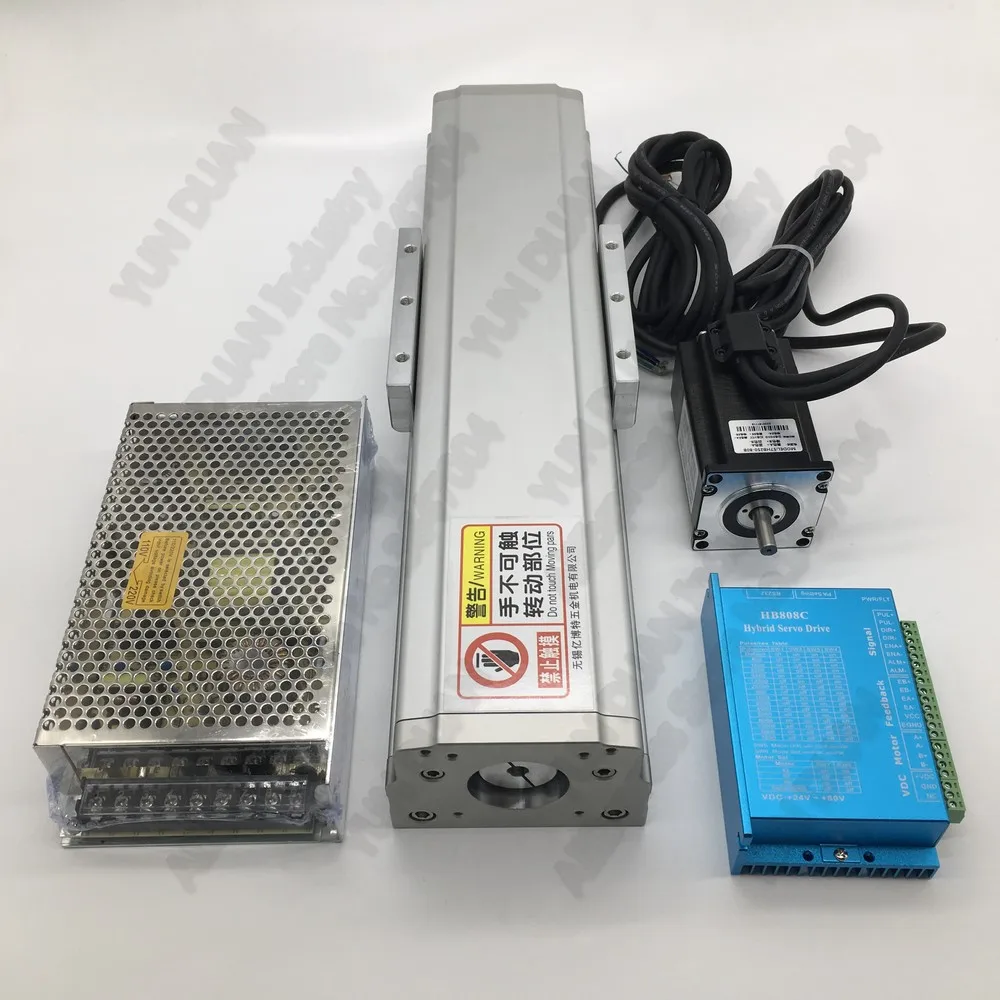 

500mm 0.5M Stroke Fully Enclosed Guide Linear Module 1605 1610 Ballscrew Sliding Table & 57mm Closed Loop Motor Driver Kits CNC