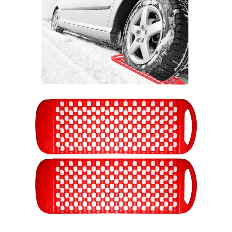 2Pcs Vehicle  Recovery Board Track Sand Mud Snow Ladder Ramps Road Tyre Ladder Anti-skid Board Plate