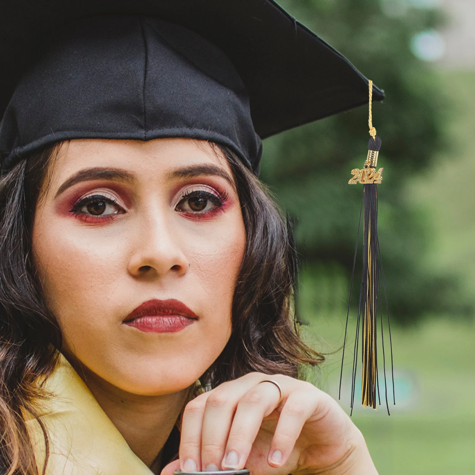 

4pcs Graduation Cap Tassel Charms 2024 Blue Color Decorative Fringe Pendants Ceremony Accessories Keepsake Gifts