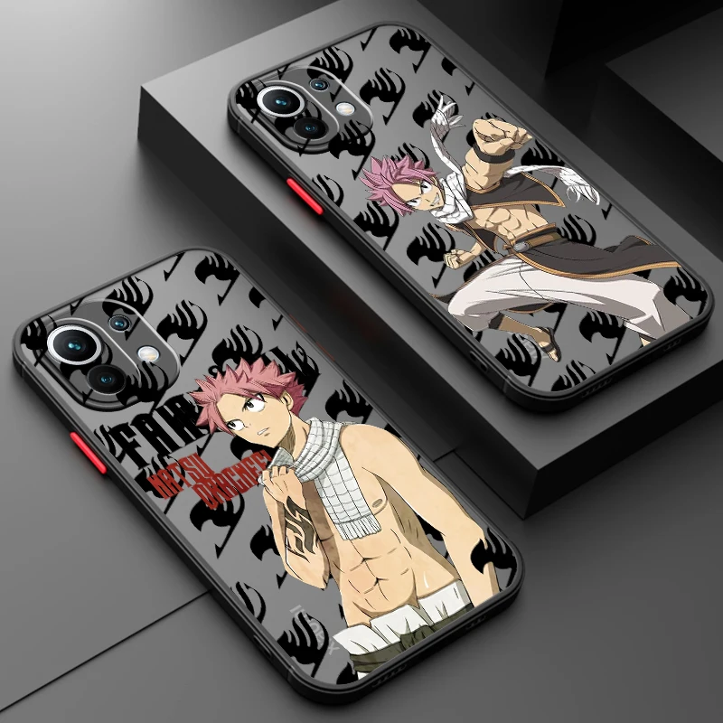 F-Fairy T-Tail N-Natsu D-Dragneel Frosted Translucent For Xiaomi Mi 13 12 12T 11T 11 11i 10T 10 9T Pro Lite Ultra 5G Matte