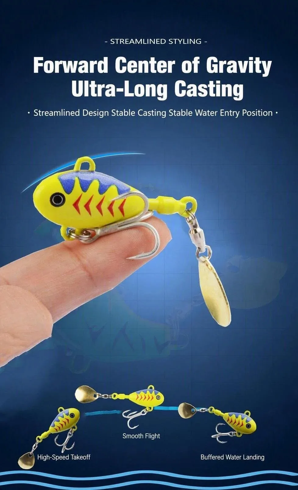 Neuer 1 Stück Metall Mini VIB mit Löffel-Angelköder 7g 10g 14g 21g 25g Angelzubehör Pin Crankbait Vibrations-Spinner Sinkköder – Detail 13
