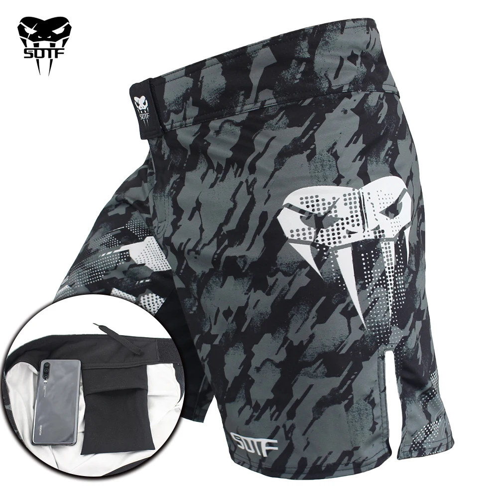 mma Adults Venomous snake Camouflage Men Women geometric boxing shorts Tiger Muay Thai mma shorts clothing fight sanda mma