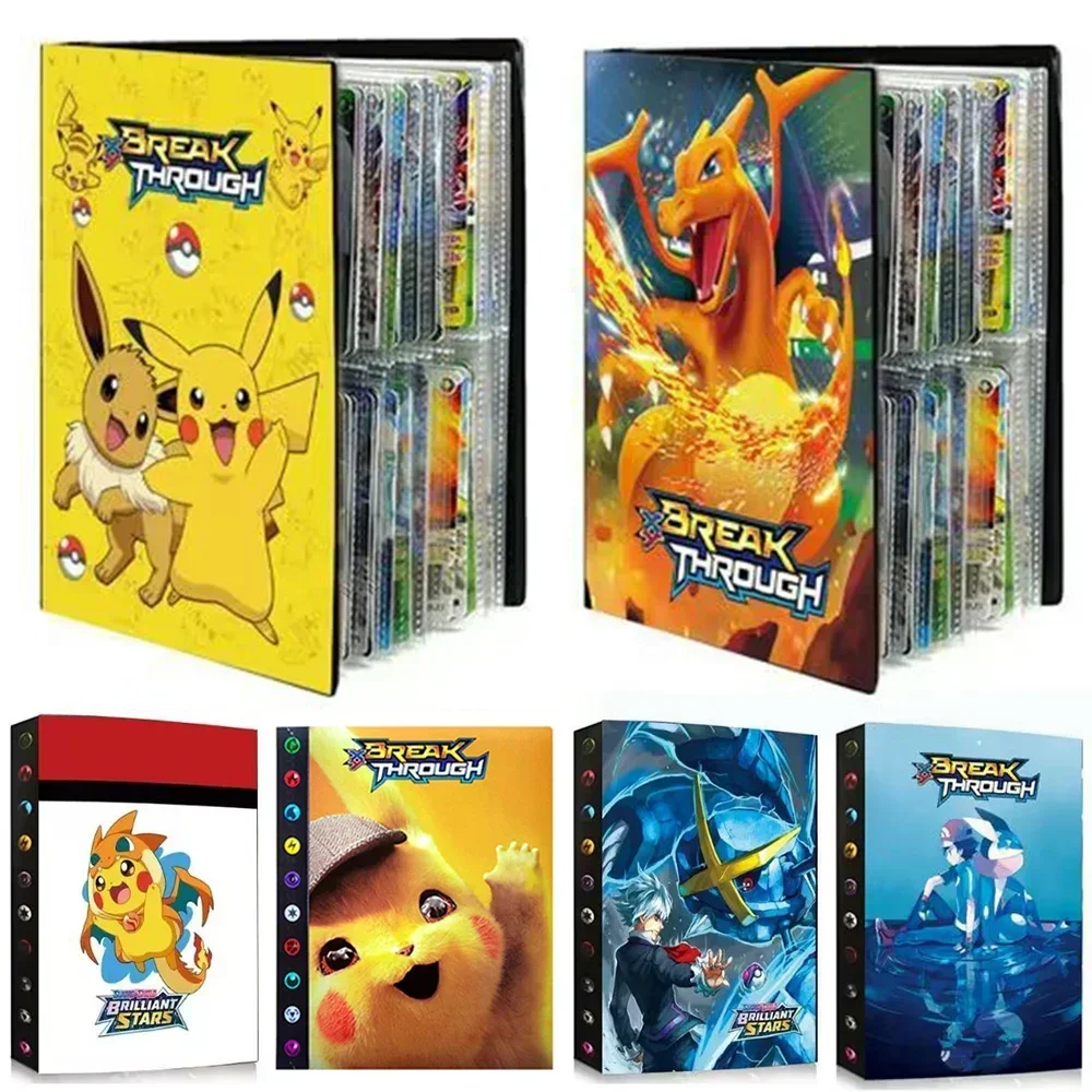 240PCS Pok é mon Cards Album Book Cartoon Anime Pikachu Game Card VMAX GX EX Holder Collection Binder Folder Kids Toy Gift