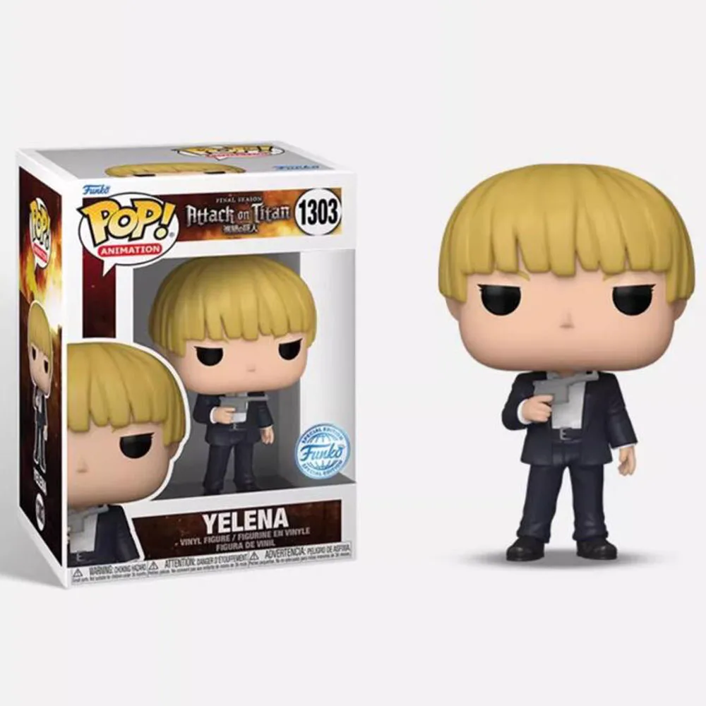 Funko Pop Attack on Titan Yelena #1303 Eren Jaeger #1321 Vinyl Action Figures Dolls Gift for Kids