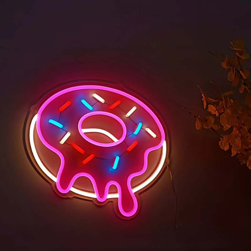 

Donuts Neon Sign Custom Food Neon Sign Shop Business Donut Birthday Party Wedding Home Bedroom Aesthetic Decor Bar Night Lamp